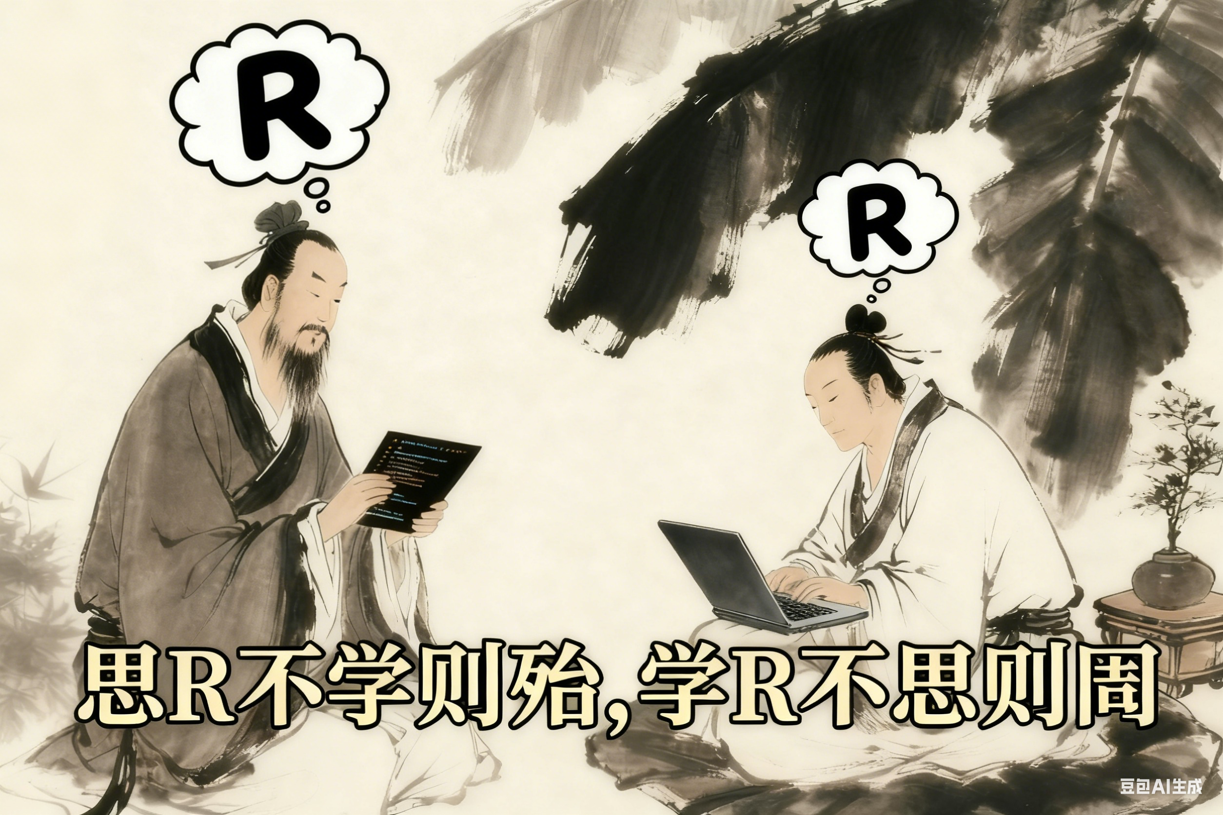 思R不学则殆，学R不思则罔